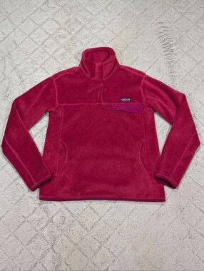 Patagonia Jacket Womens L Pink Magenta Re Tool Snap T Fleece Pullover Outdoor